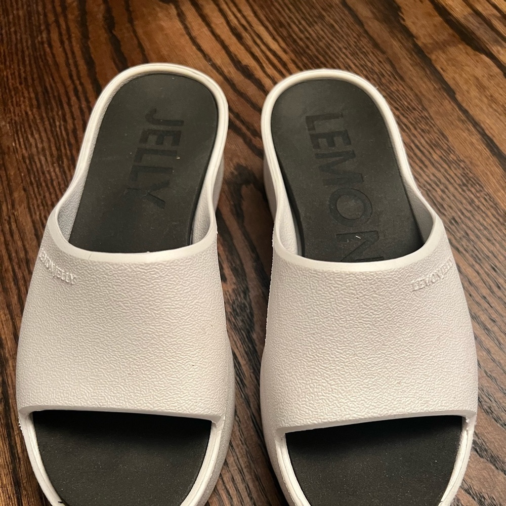 White Lemon Jelly Sandals Size 38